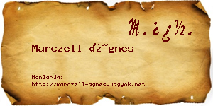 Marczell Ágnes névjegykártya