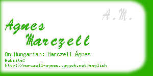 agnes marczell business card